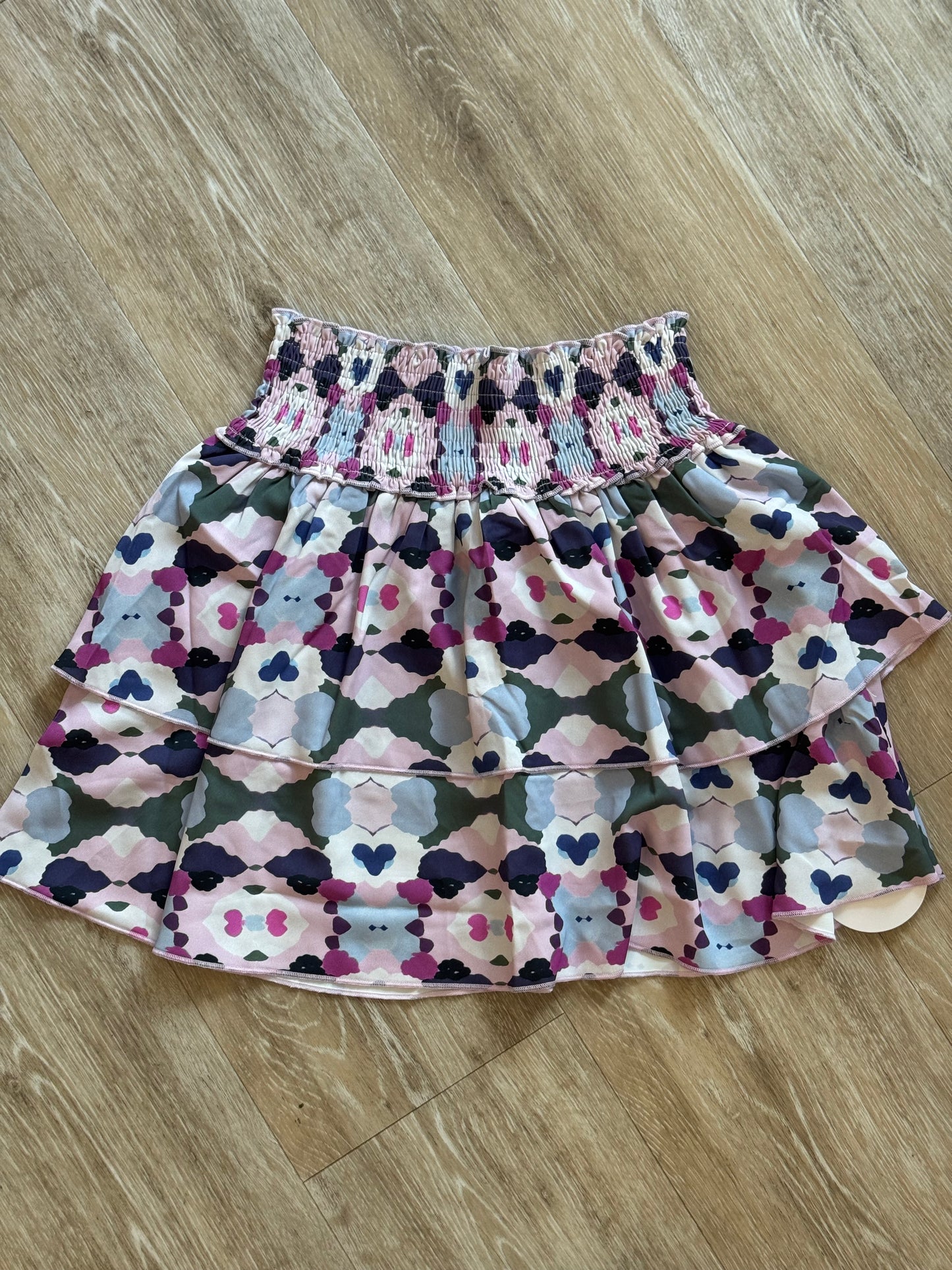 The Scottie Skirt in Magenta Ink Blot-Tween