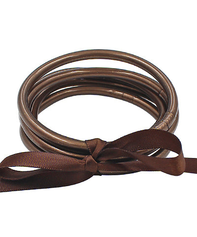 The Jill Bangle Set in Brown