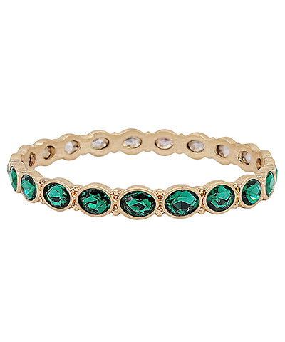Glass Bangle Bracelet-Green