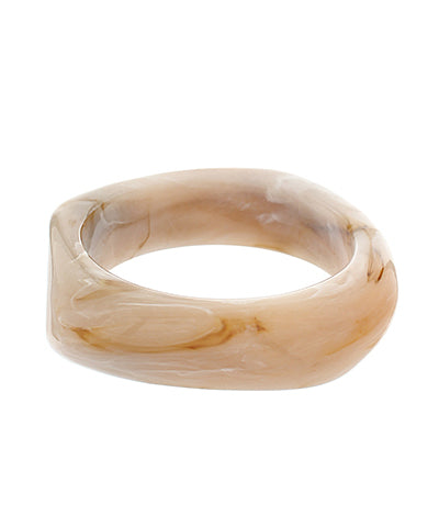 Acrylic Bangle Bracelet-Ivory