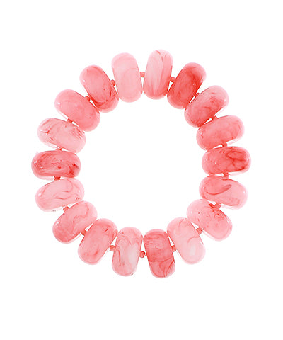 Chunky Marble Bracelet-Pink