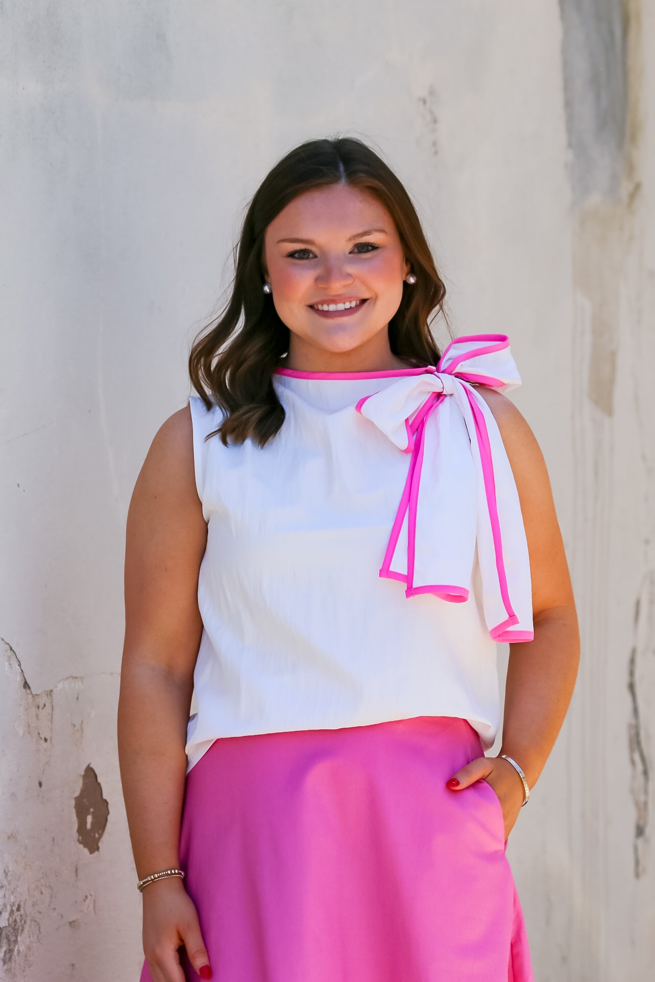 The Bow Bliss Top in White