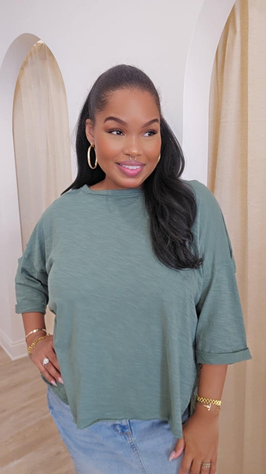 The Sydnee Lounge Top in Green