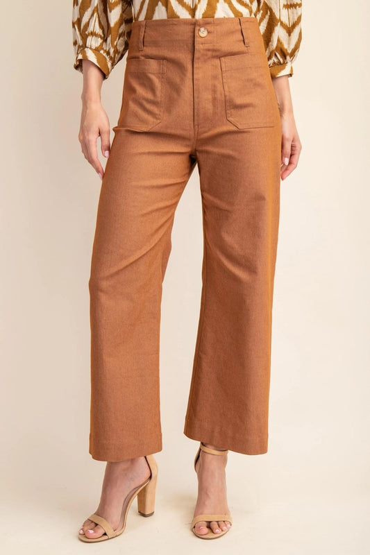 The Piper Cropped Pant in Brown