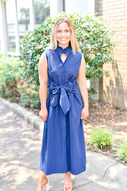 Classic Confidence Dress in Navy