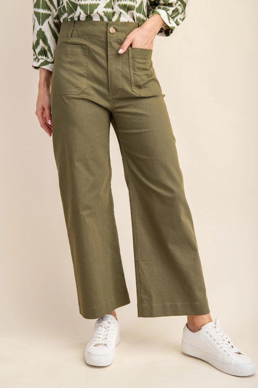 The Piper Cropped Pant in Olive