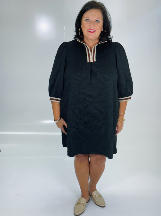 The Sloan Dress in Black Curvy