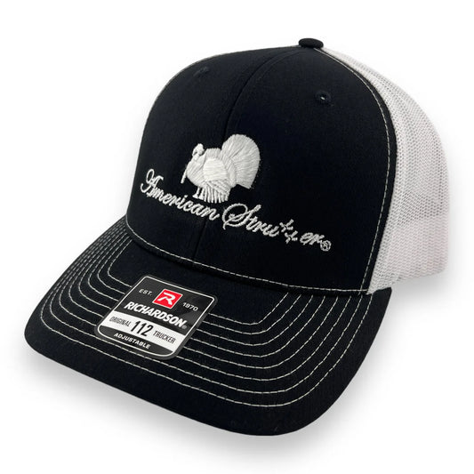 'Flatline' Snapback Hat- Black and White