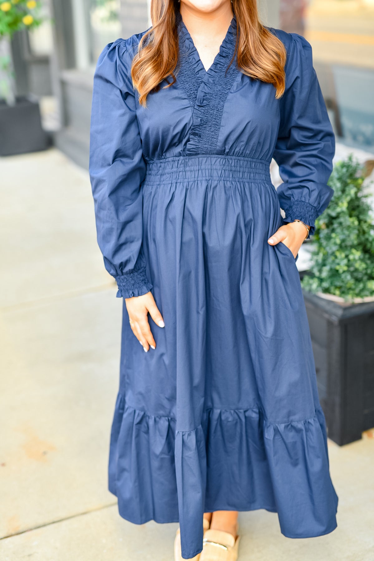 The Derby Day Dress in Navy