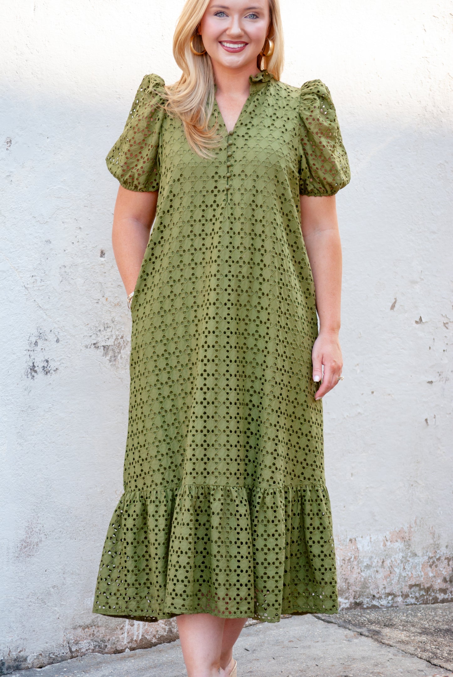 The Southern Social Dress in Olive
