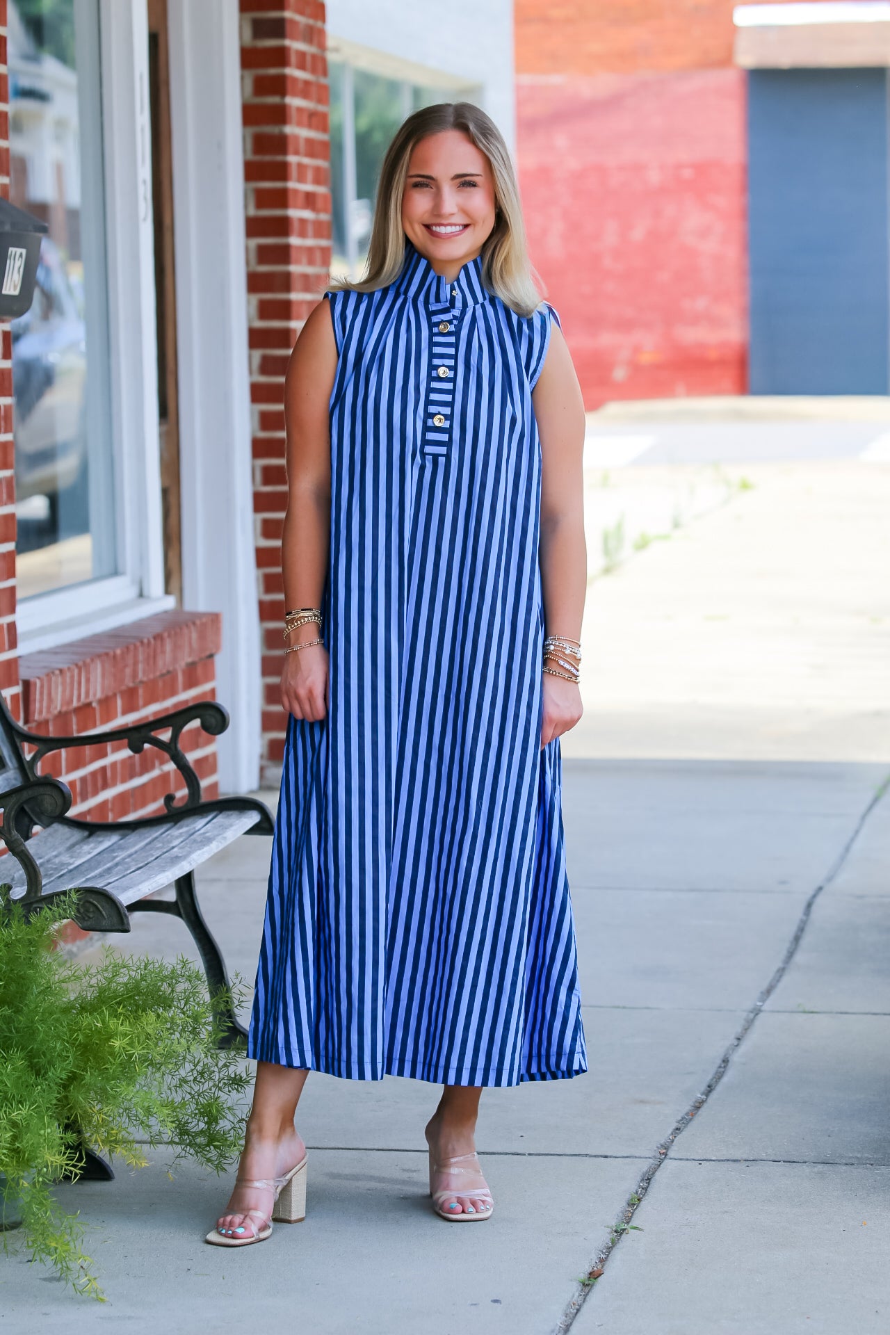 Coastal Babe Dress-blue