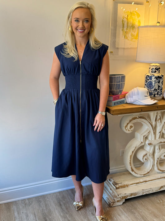 The Tess Midi Dress in Navy