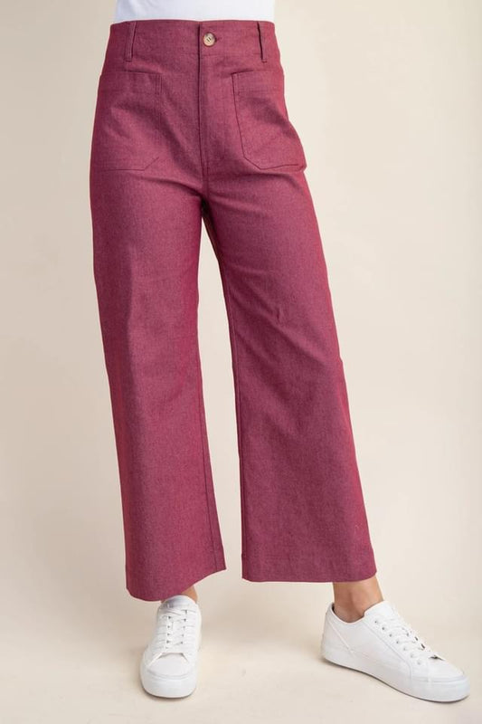 The Piper Cropped Pant in Wine