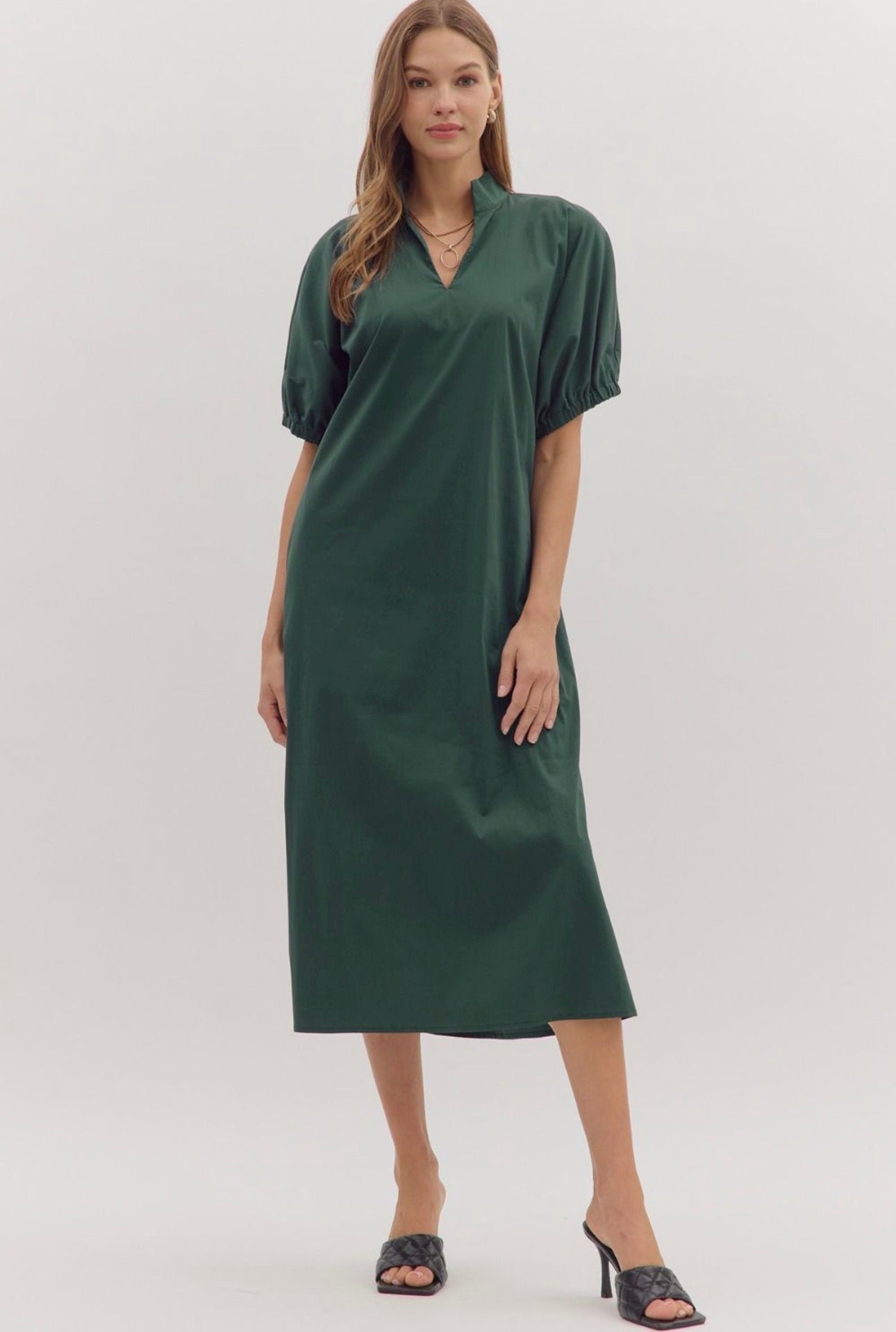 The Camden Midi in Green-Curvy