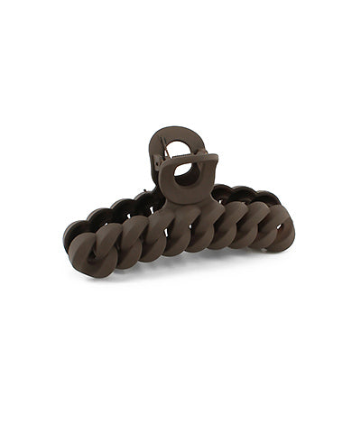 Chain Pattern Jaw Hair Clip-Brown