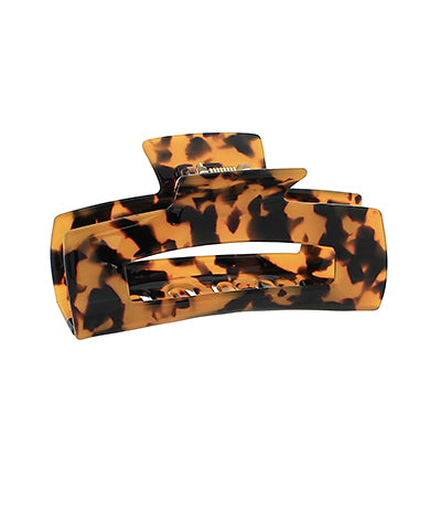 Rectangular Hair Claw Clip-Tortoise