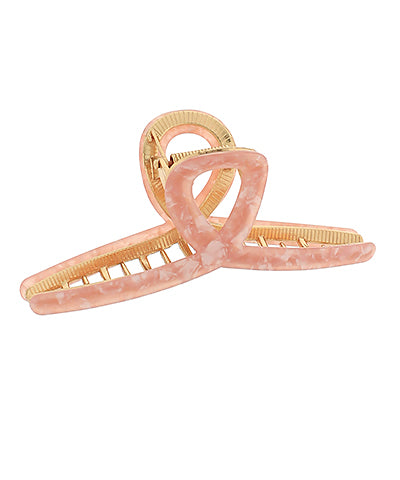 Acrylic Metal Hair Clip-Pink