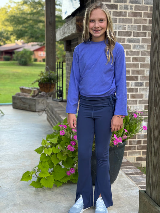 The Adele Split Flare Leggings-Tween