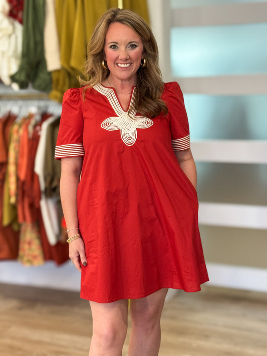 The Bristol Dress in Brick