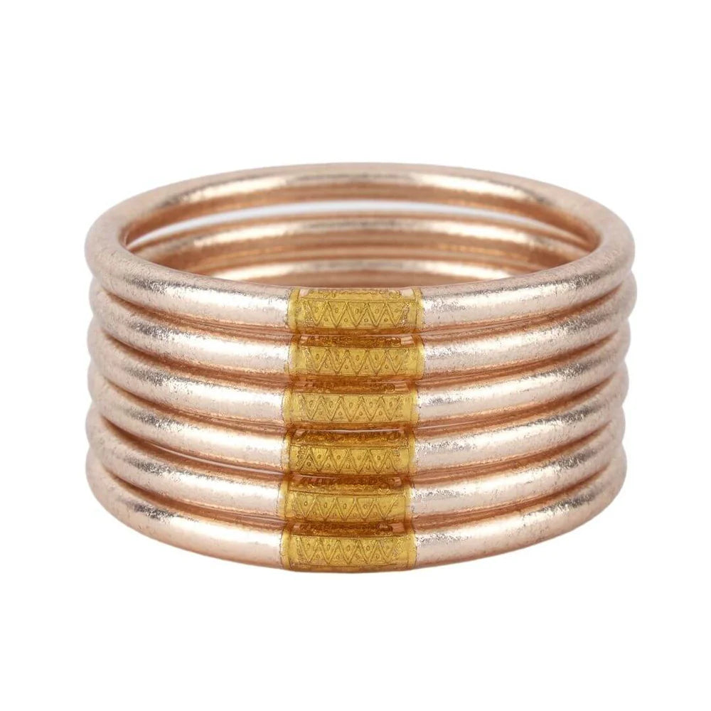 Champagne All Weather Bangles® (Set of 6) - Serenity Prayer