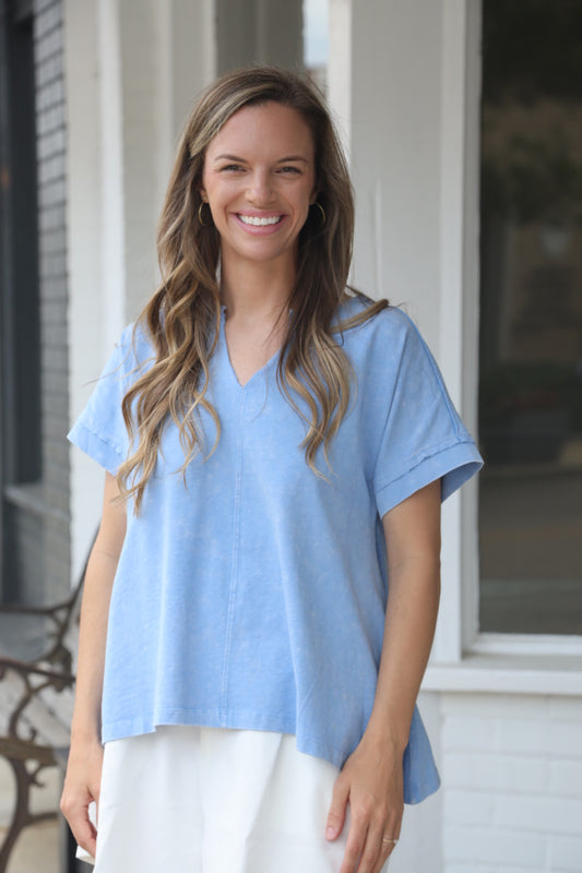 The Lindsay Top in Chambray