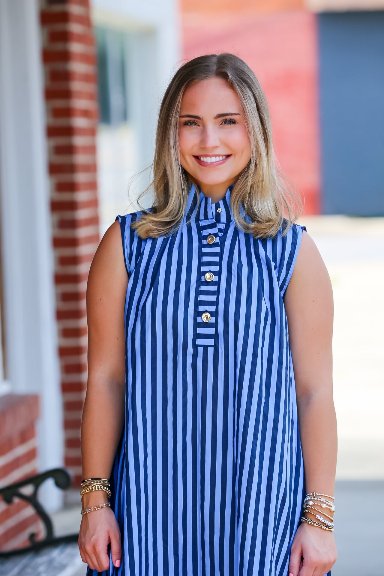 Coastal Babe Dress-blue