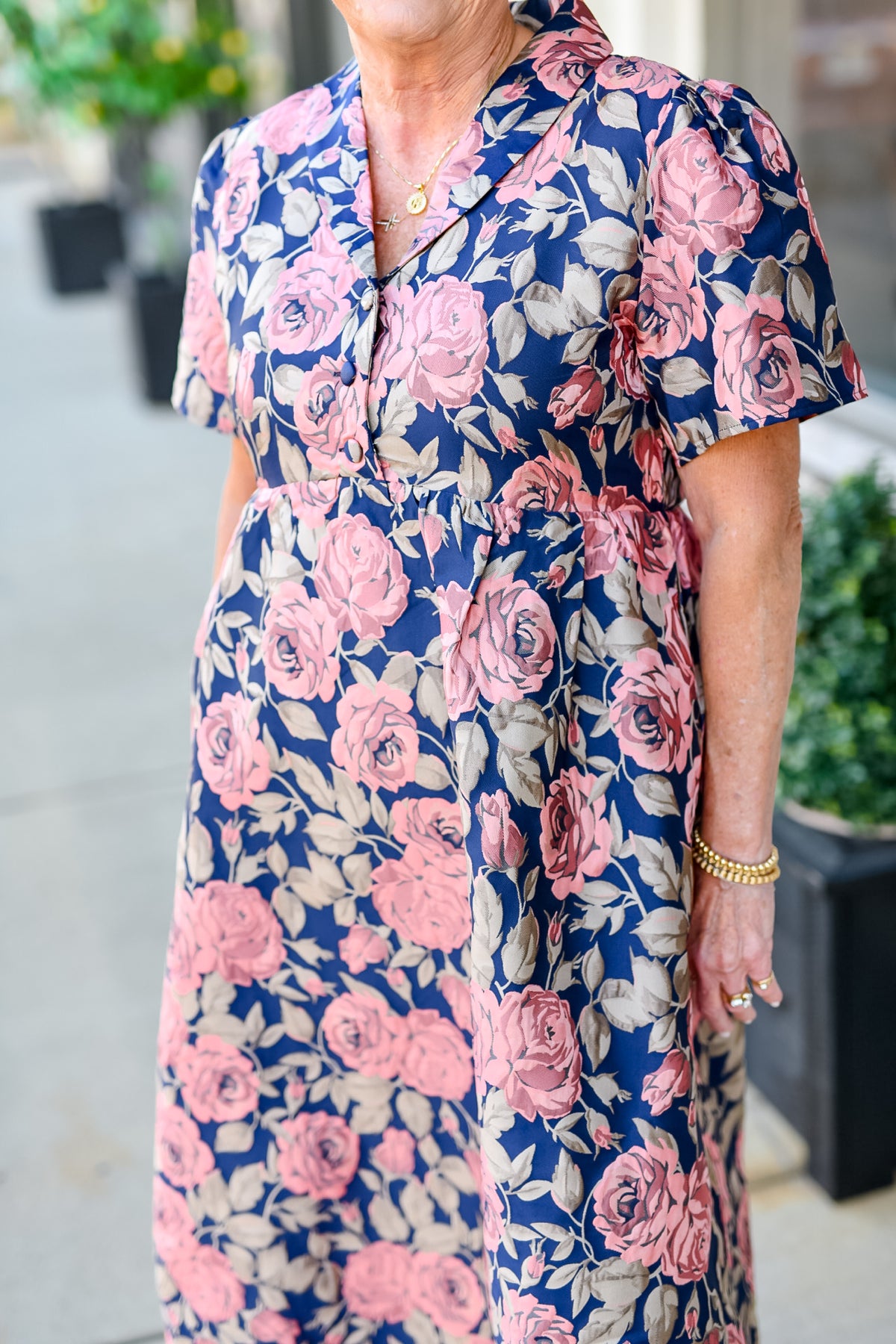 The Everlasting Rose Dress in Navy