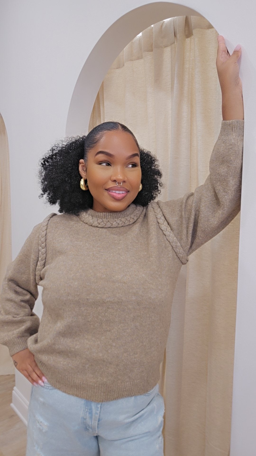 The Dana Sweater in Mocha