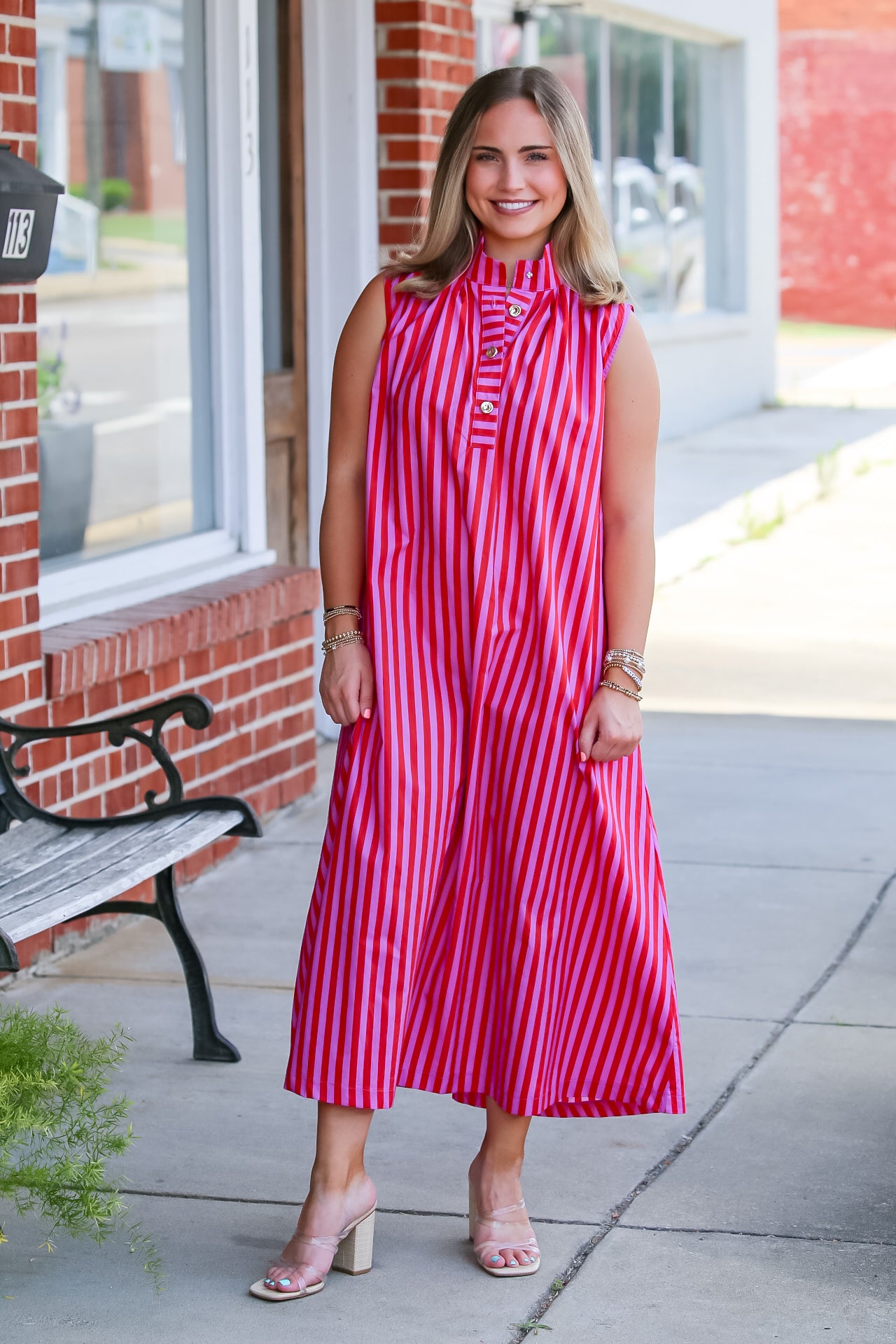 Coastal Babe Dress-Pink