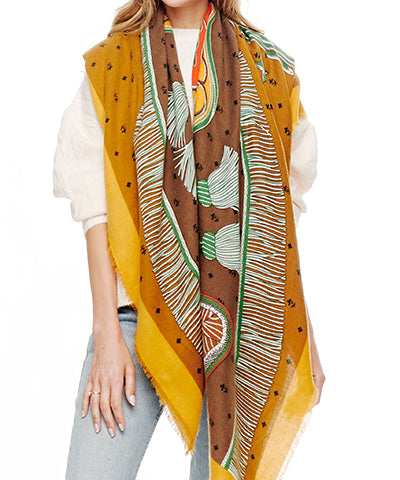 The Virginia Scarf in Mustard