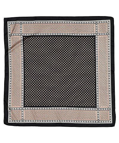 Rhombus Print Silky Bandana