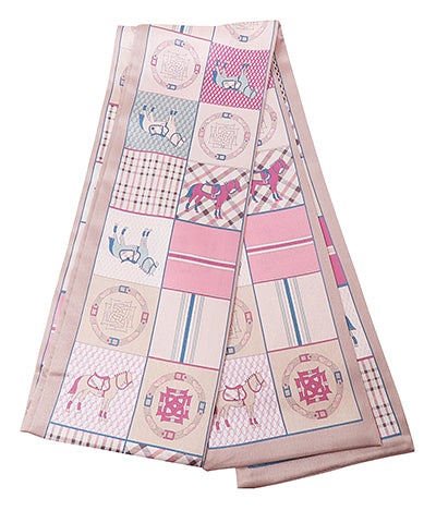 Blush Derby Silk Scarf