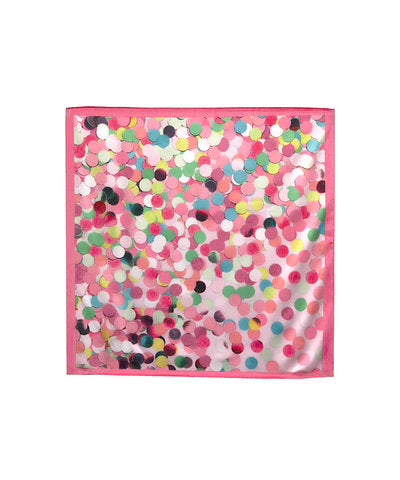 Confetti Garden Silk Scarf- Pink