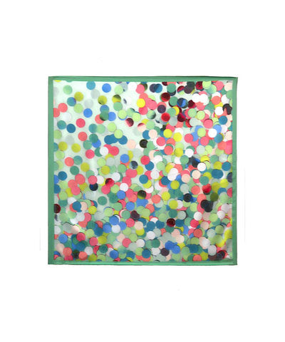 Confetti Garden Silk Scarf- Green