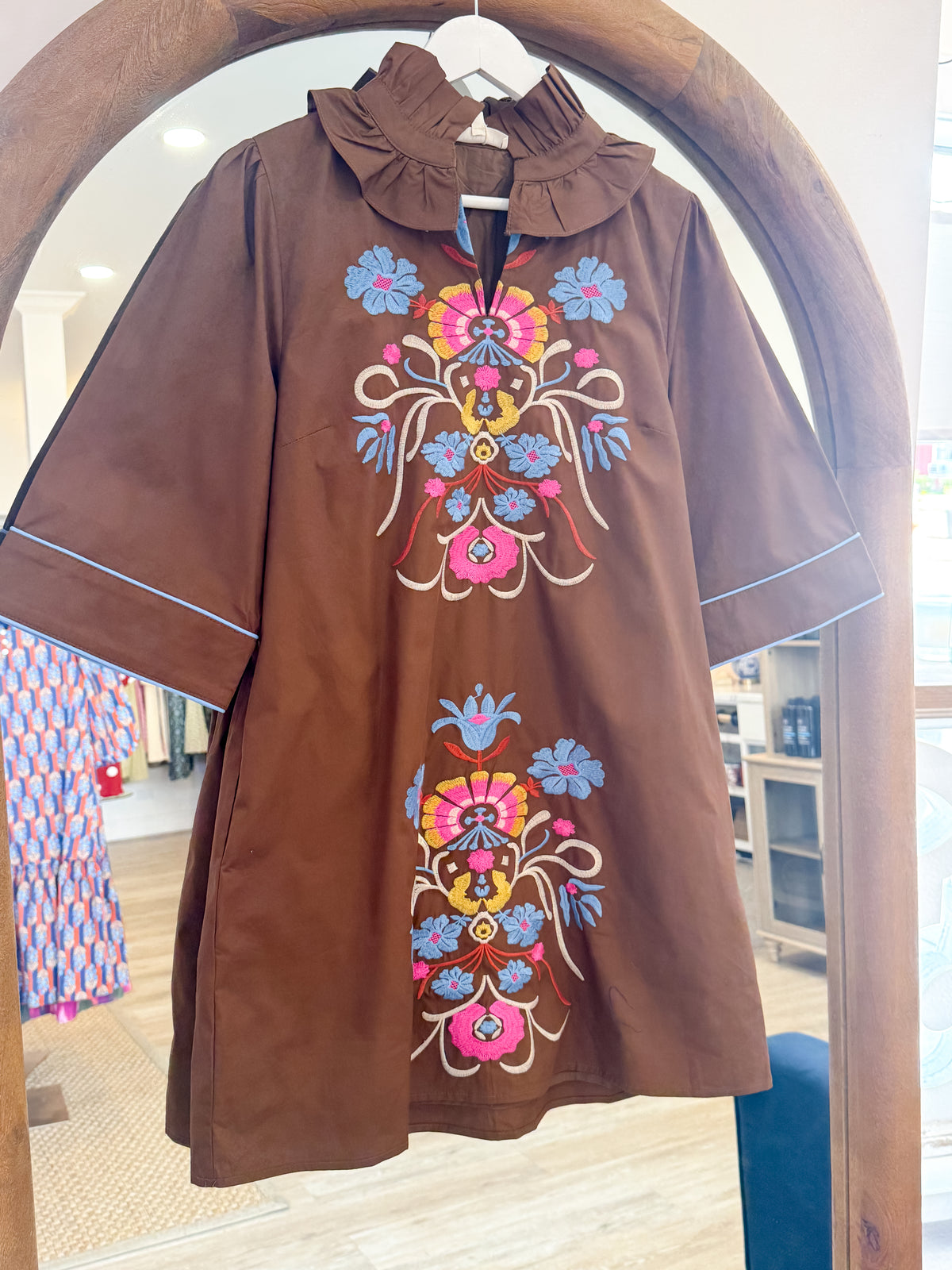 The Wildflower Rodeo Dress in Brown