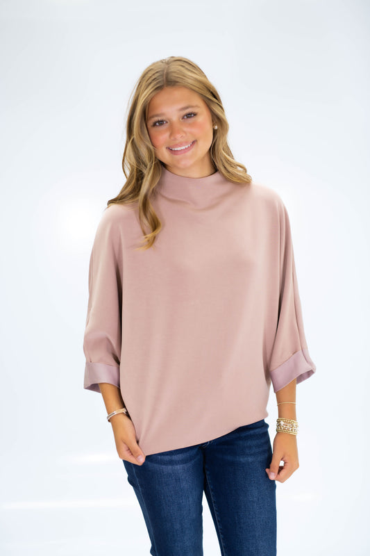 The Rose Mock Neck Top
