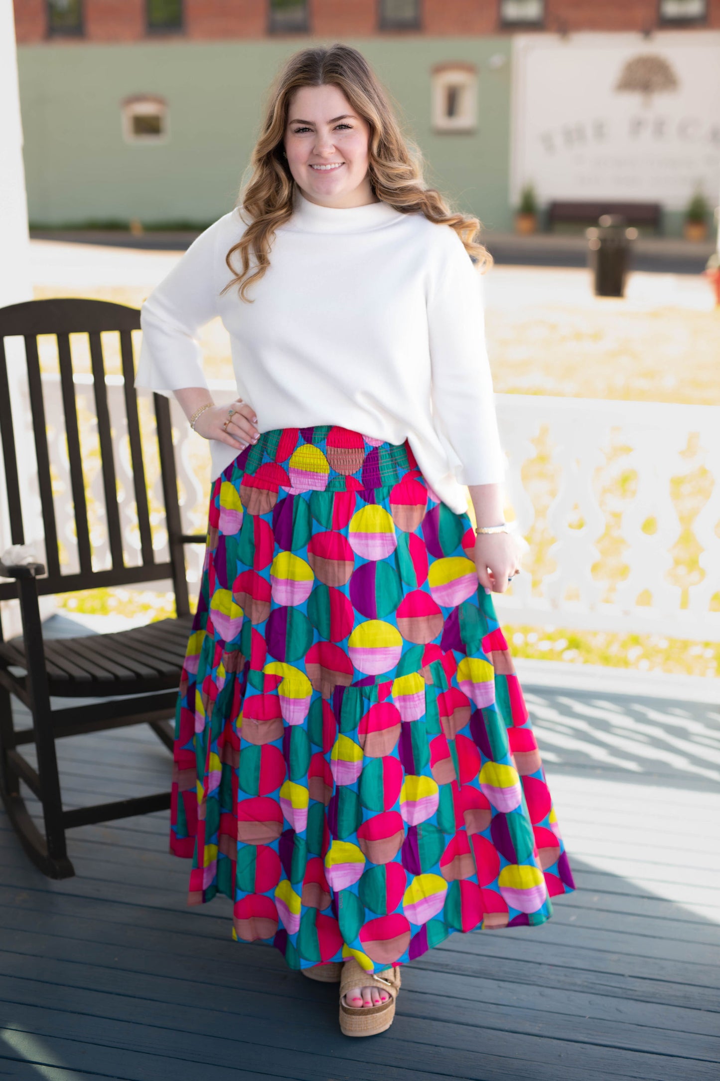 Karlie Modern Pop Tier Maxi Skirt