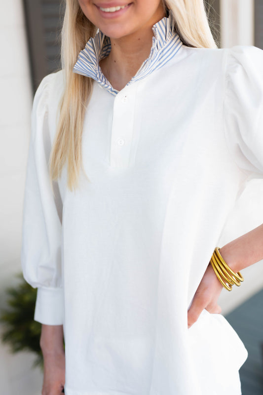 The Sally Top in White