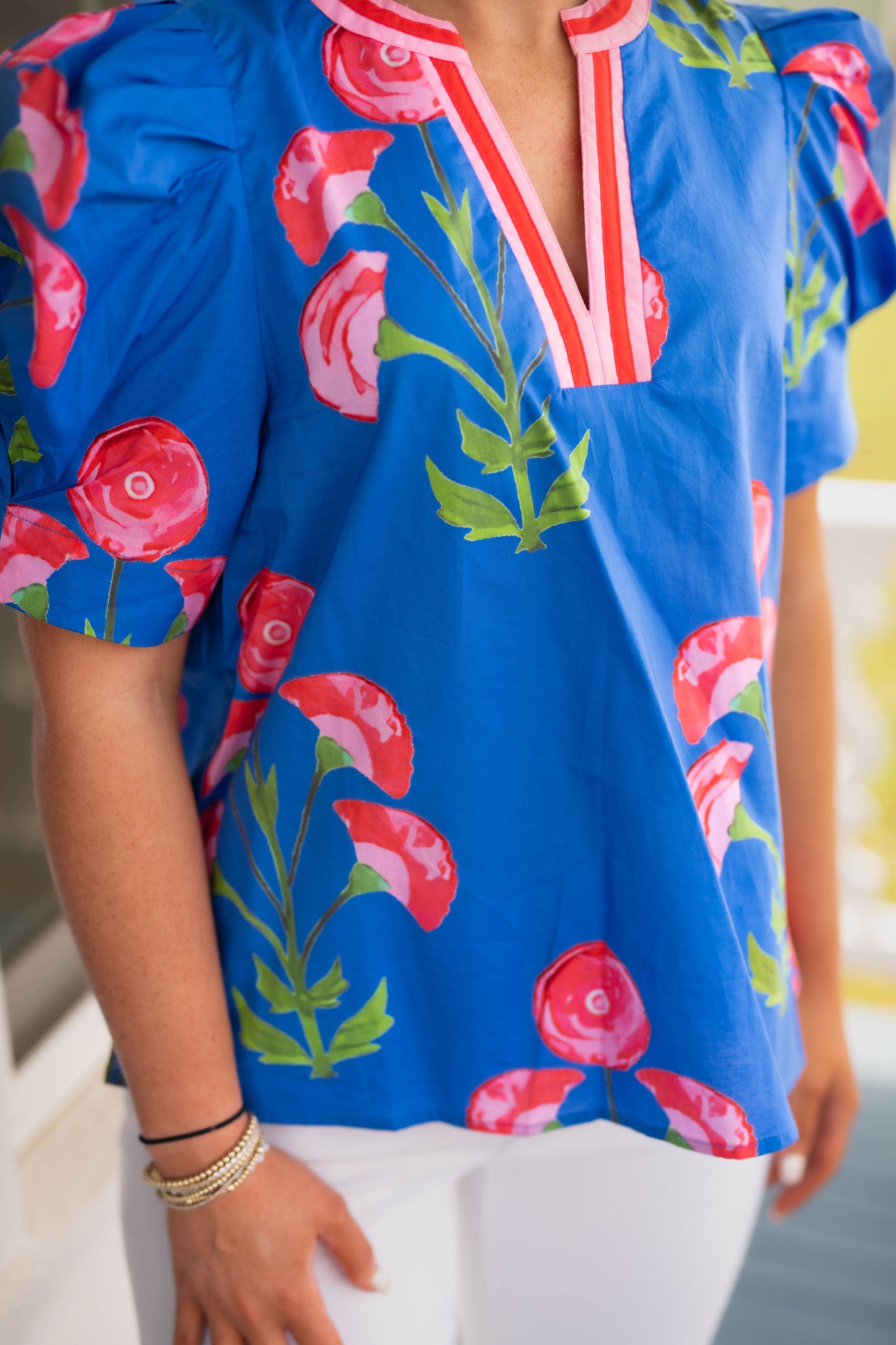 The Rose Top In Blue