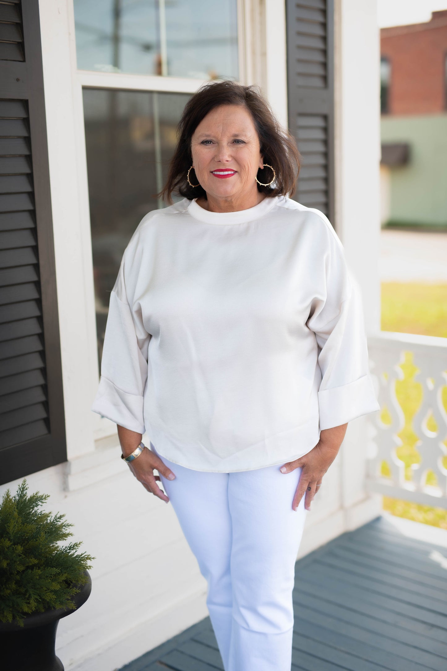 The Coen Top in Ivory