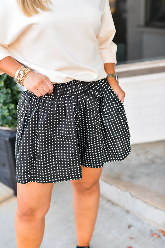 Bet Your Dots Shorts in Black