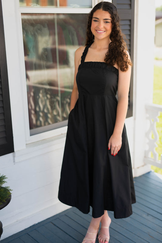 The Garden Getaway Dress- Black