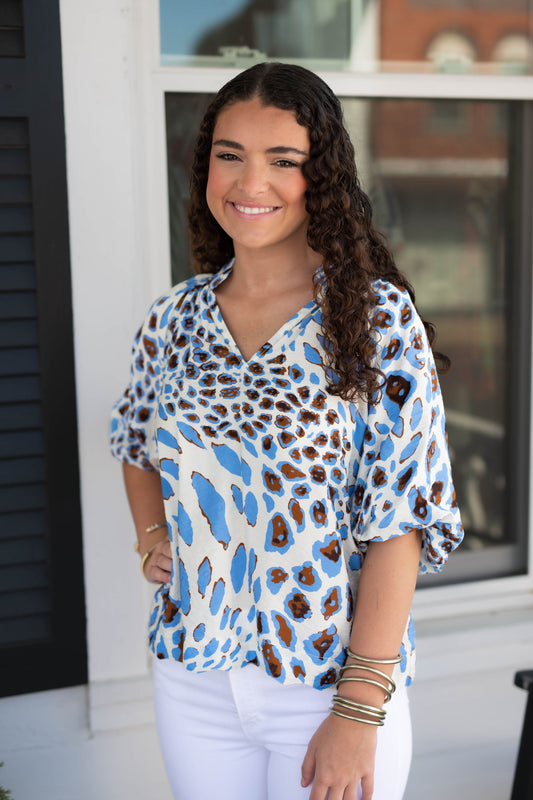 The Leo Top in Cerulean