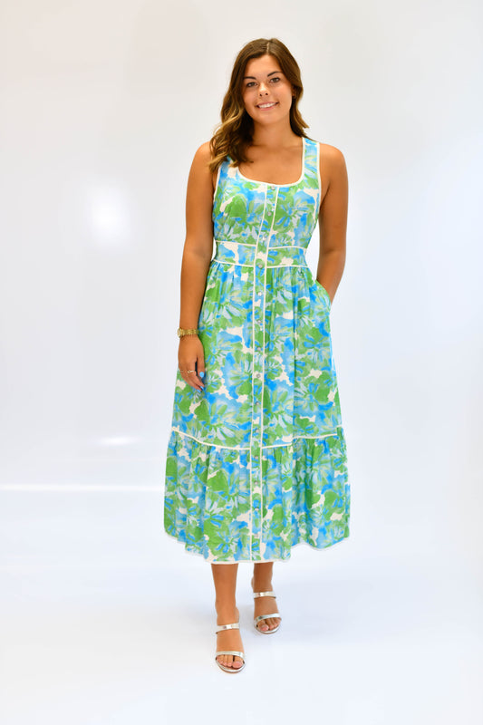 Seabreeze Floral Midi Dress