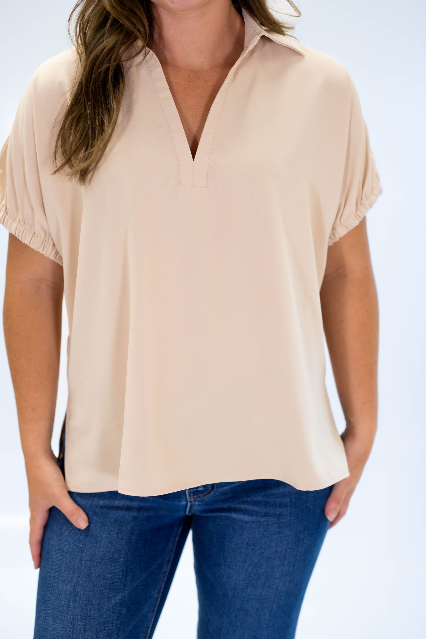 The Sage Society Top-Ecru