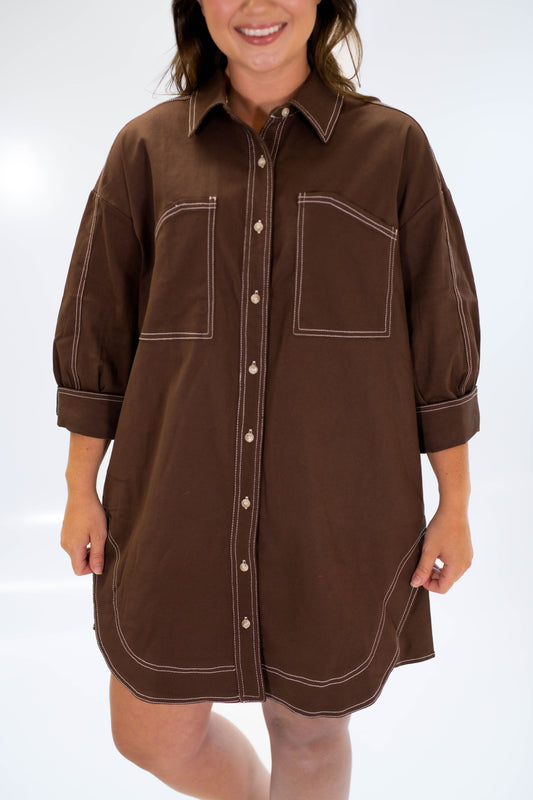 The Trailblazer Dress in Brown