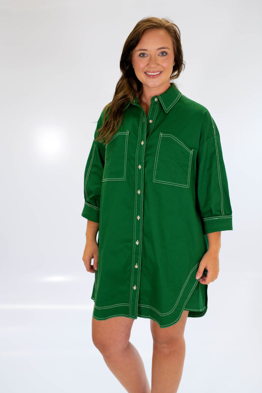 The Trailblazer Dress in Green