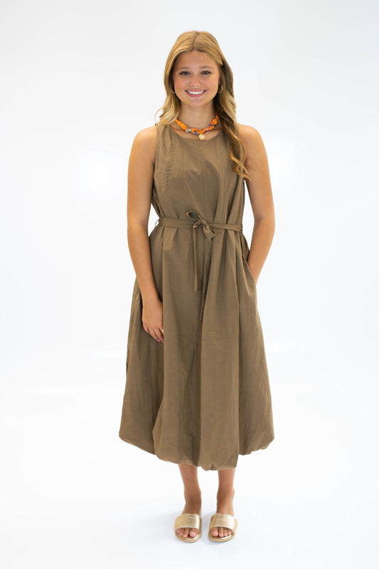 The Harbor Breeze Dress- Brown