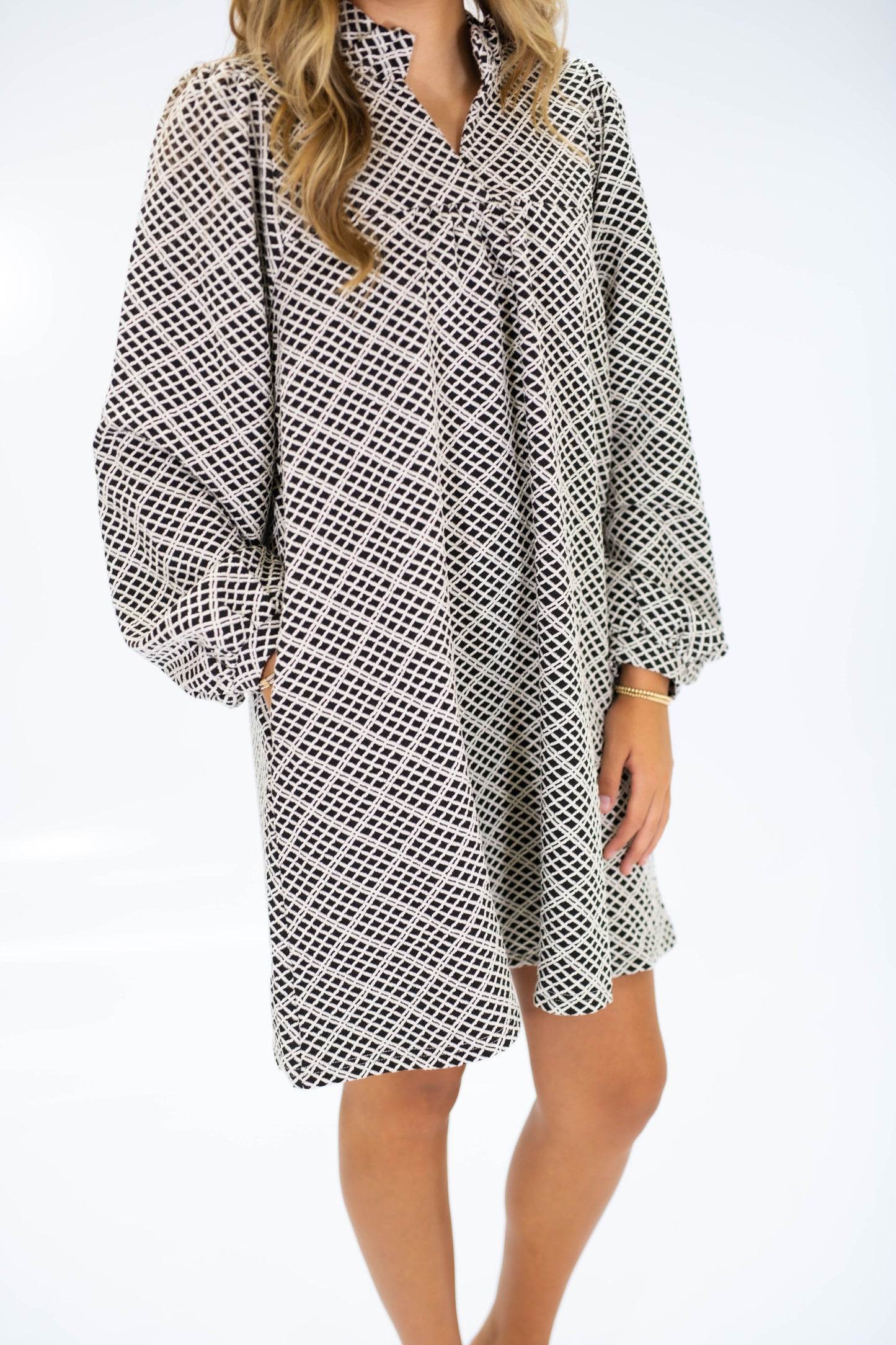 The Checkmate Dress in Black