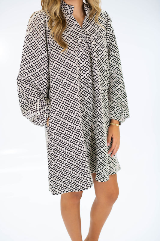 The Checkmate Dress in Black